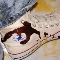 white Converse gunged and killed